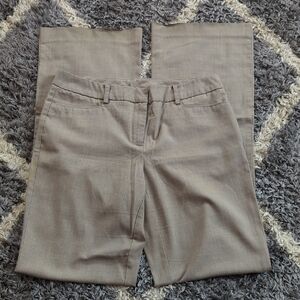 NY&C Taupe Dress Pant Size 2 Tall Boot Cut With Belt Loops